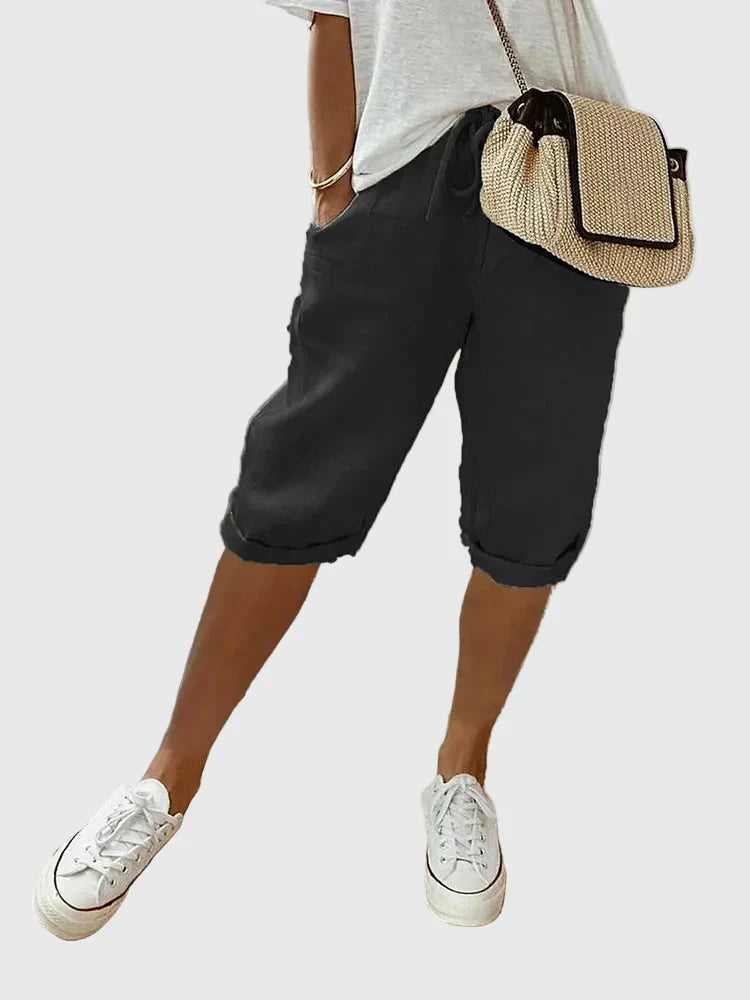 Women's soft tailored comfort shorts in a relaxed fit for effortless everyday style.