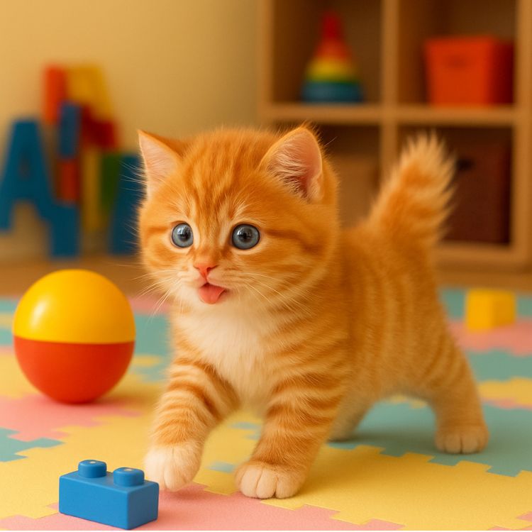 Battery-operated plush interactive cat toy with realistic movements, great for children's imaginative play.
