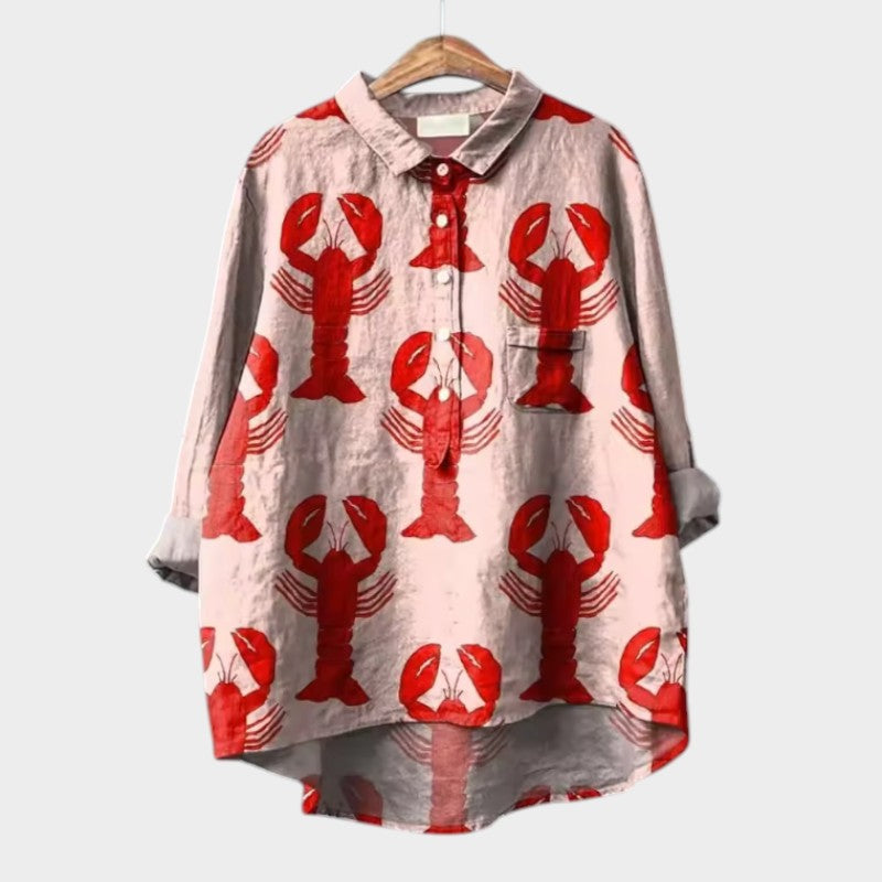 Versatile women's elegant button-front blouse, comfortable for office, casual, or everyday stylish wear.