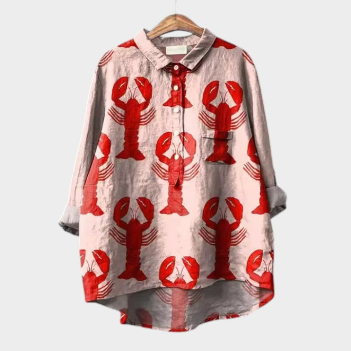 Versatile women's elegant button-front blouse, comfortable for office, casual, or everyday stylish wear.