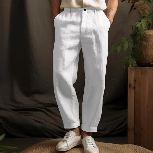 Comfortable men's summer trousers, designed for breathable wear and effortless casual fashion.