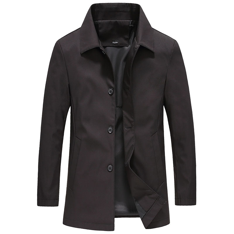 Men's classic collared jacket, perfect for versatile everyday wear. Stylish button-down men's outerwear.