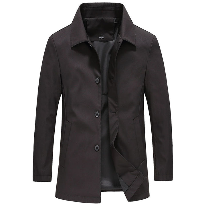 Men's classic collared jacket, perfect for versatile everyday wear. Stylish button-down men's outerwear.