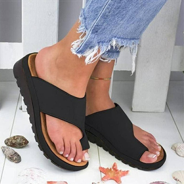 Ladies' orthopaedic comfort sandals with supportive sole, ideal for daily wear & foot relief.