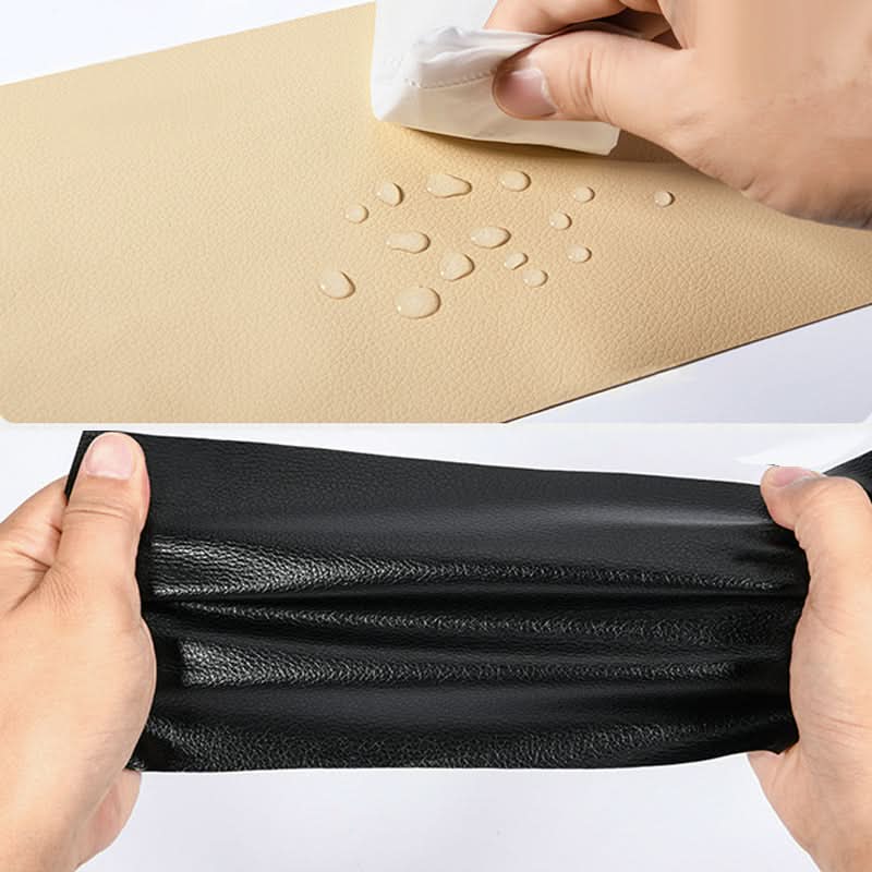 Multi-color self-adhesive leather repair patch for easy vinyl and faux leather fixes.