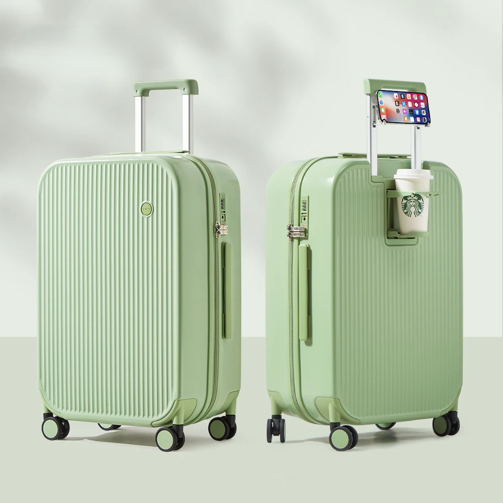 Sleek hardshell spinner suitcase, lightweight and durable. Perfect travel luggage for short or long journeys.