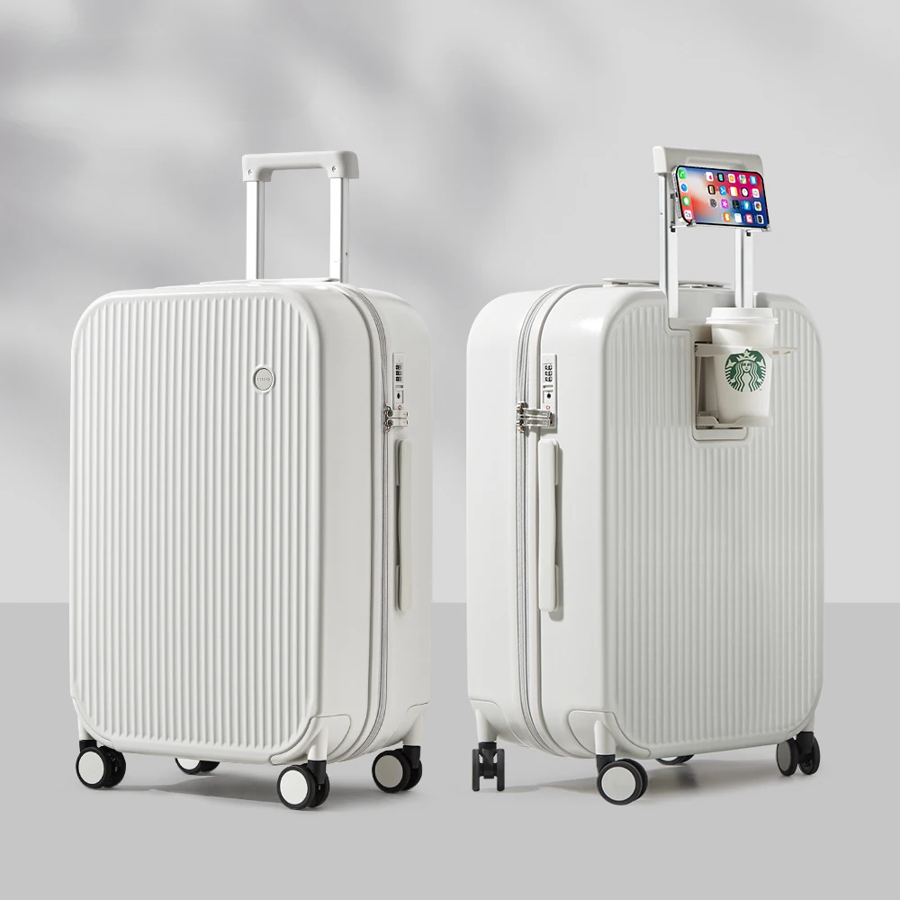 Lyon series lightweight hardshell suitcase. Durable travel luggage with multi-directional spinner wheels for easy trips.