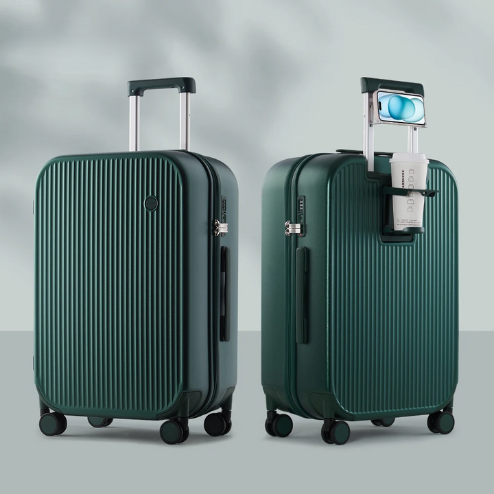 Effortless travel with this lightweight hardshell suitcase. Durable, convenient, and organized with smooth spinner wheels.