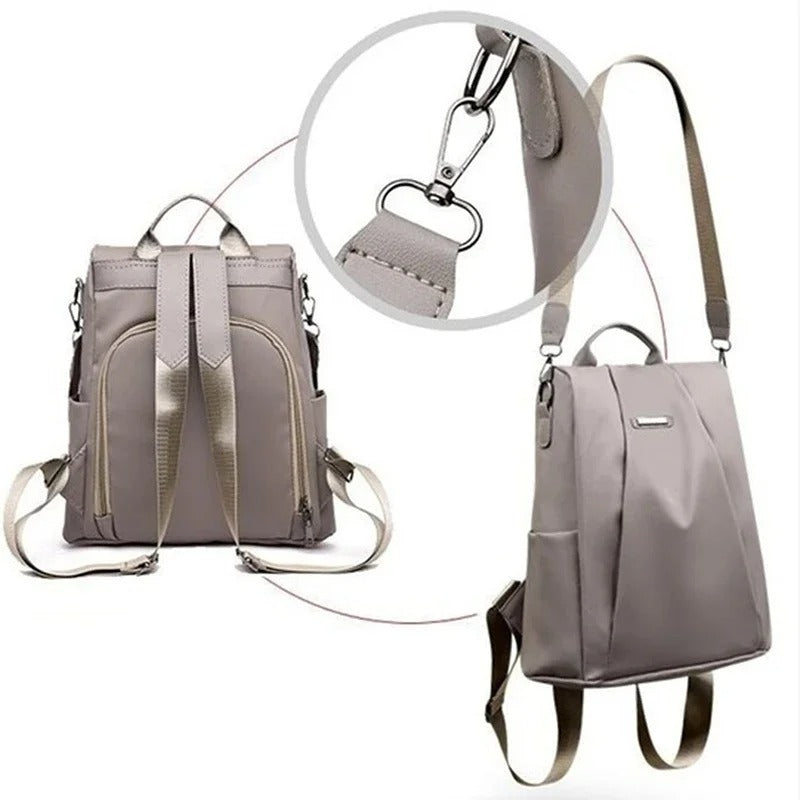 Women's lightweight multi-way backpack, perfect as a shoulder or crossbody bag for travel and everyday errands.