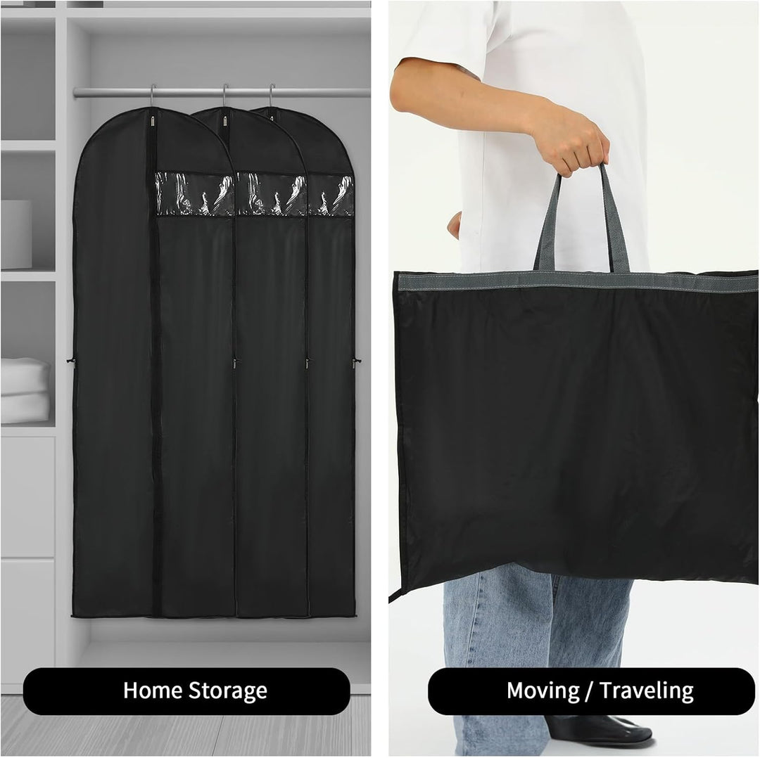 Protect wedding dresses, gowns & formalwear with this long garment cover 2-pack, ideal for storage.