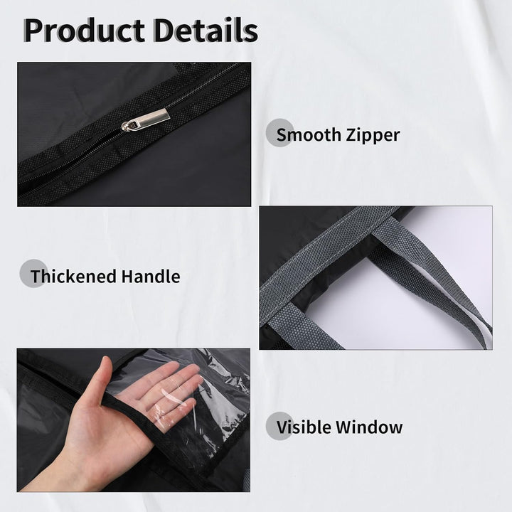 Closet organization: 2-pack long garment covers for dresses, gowns & suits. Keep clothing dust-free.