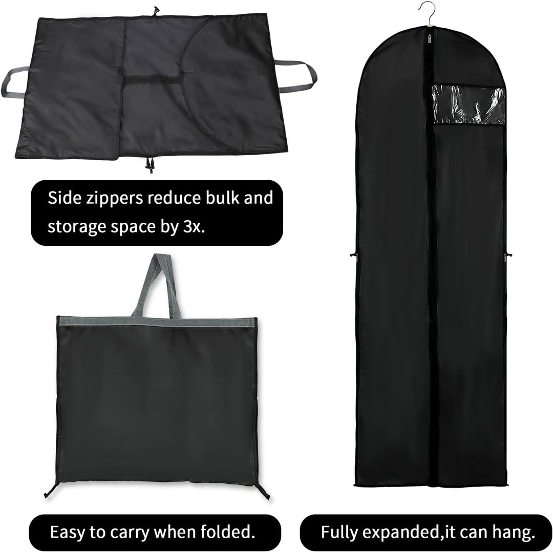 Durable long garment cover 2-pack for effective dress & gown storage. Protects formalwear from dust.