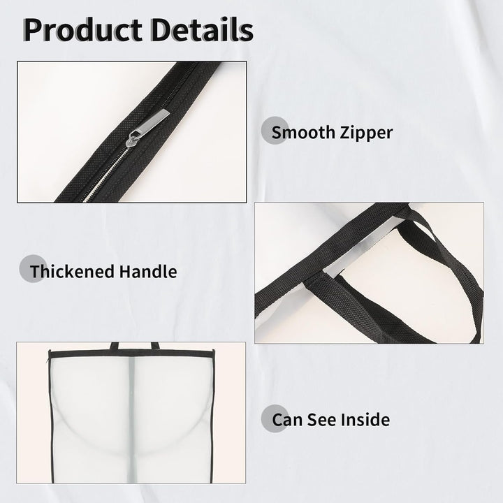 Store & protect wedding dresses, formal gowns with this 2-pack long garment cover. Zipper closure.
