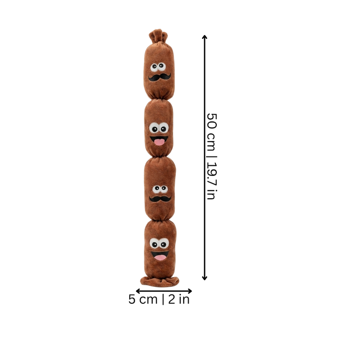 Durable long plush squeaky dog chew toy. Interactive pet supplies for active dogs, ensuring fun playtime.