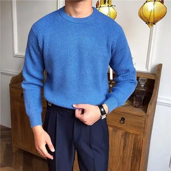 Classic style men's pullover sweater, a timeless addition to any casual everyday wardrobe.
