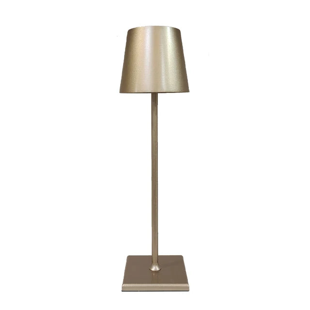 LumoGlow wireless LED table lamp with intuitive touch control for brightness adjustment.