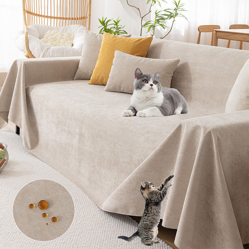 Luxurious waterproof chenille sofa cover, non-slip design, available in multiple colors. Versatile and stylish for all season