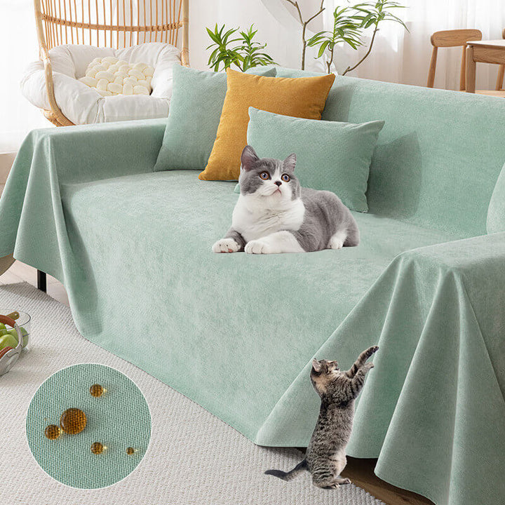 Luxurious waterproof chenille sofa cover, non-slip design, available in multiple colors. Versatile and stylish for all season