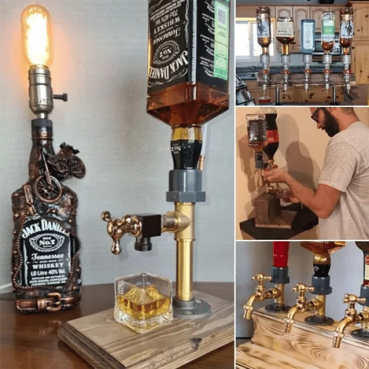 Elegant wooden beverage server with tap for parties & entertaining. Ideal cocktail or wine dispenser.