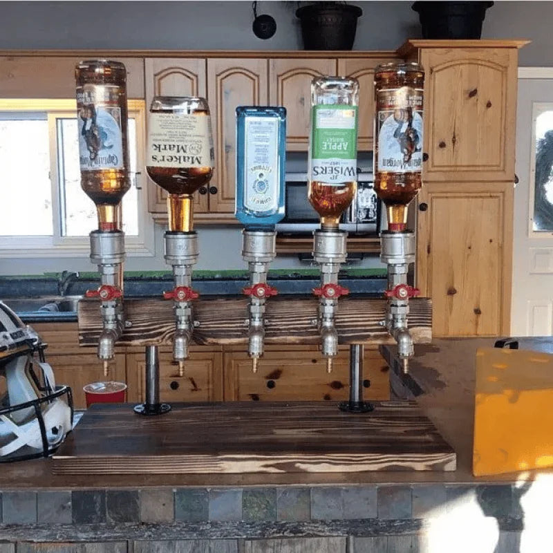 Premium wooden wine dispenser, an elegant drink server for special occasions & home entertaining.