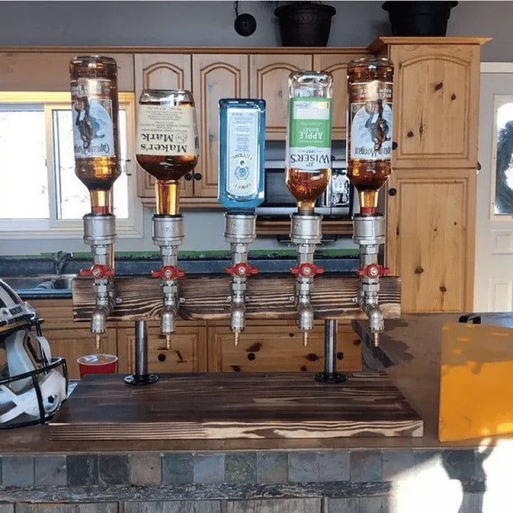 Premium wooden wine dispenser, an elegant drink server for special occasions & home entertaining.