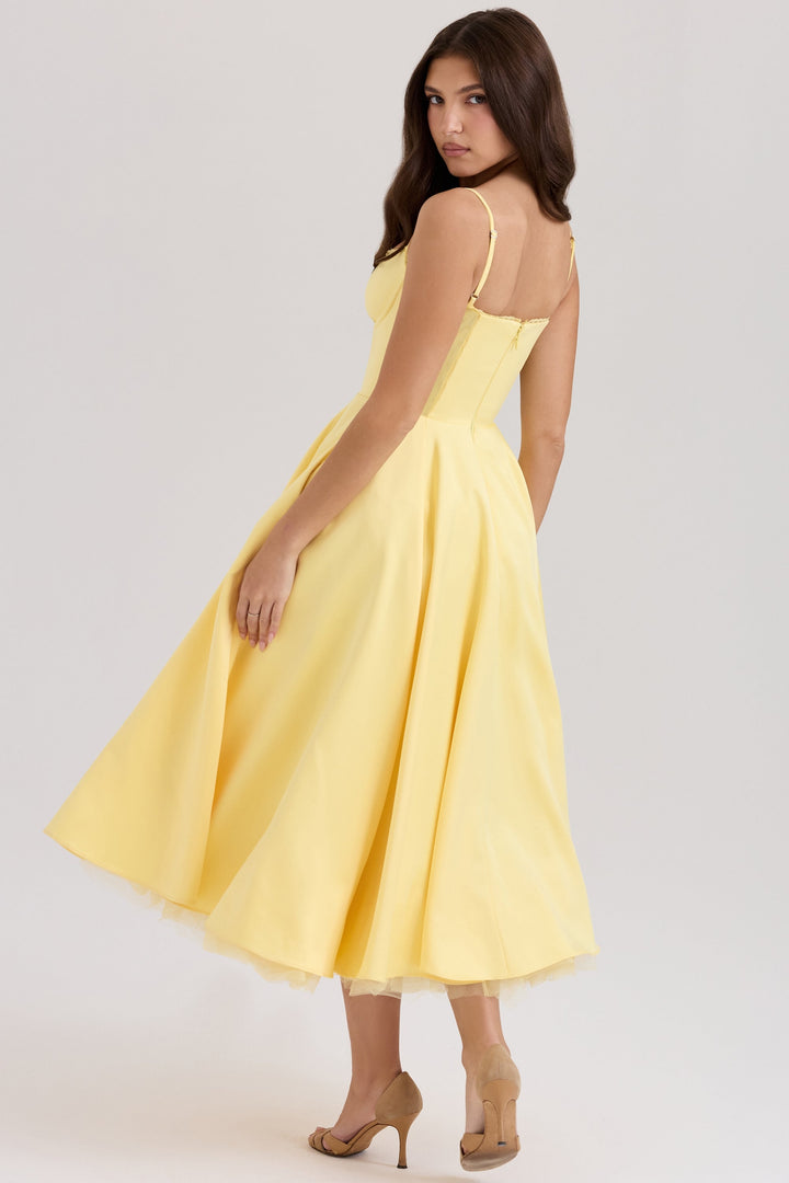 Versatile women's elegant midi dress, great for cocktails, parties, & special events.