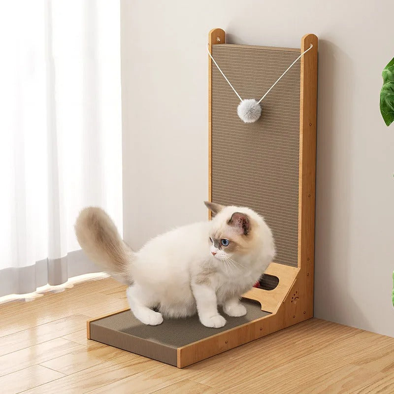 Durable cat scratching post with sisal rope, protecting furniture & keeping feline claws healthy.