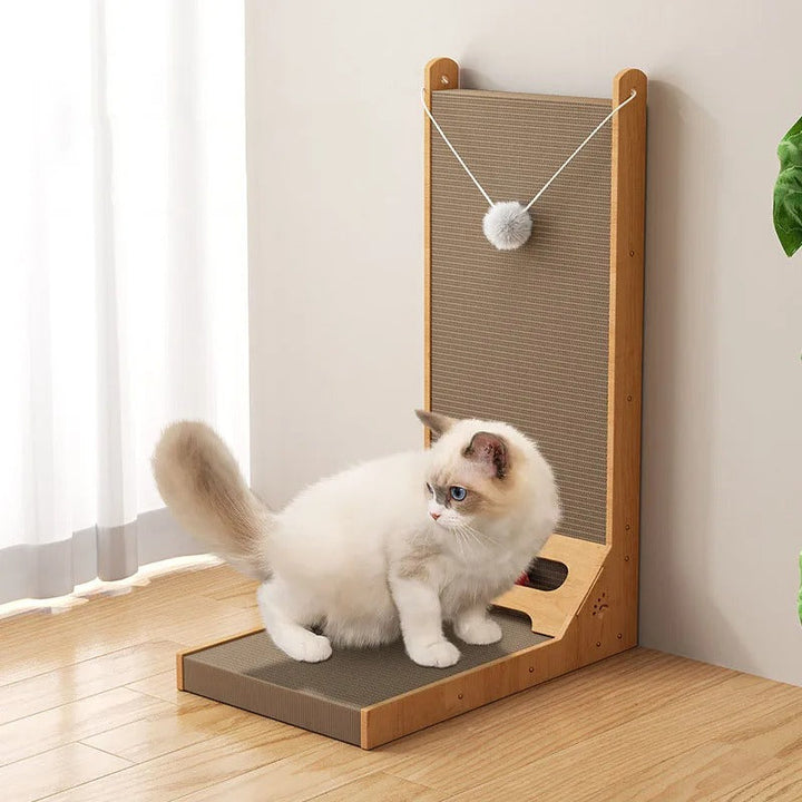 Durable cat scratching post with sisal rope, protecting furniture & keeping feline claws healthy.