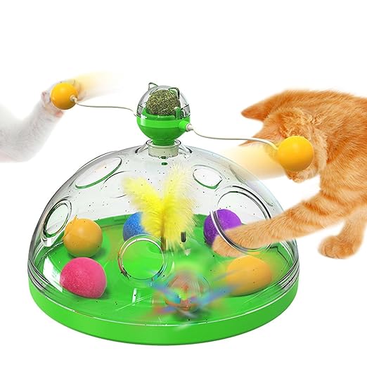Interactive cat puzzle toy for mental stimulation & feline enrichment.