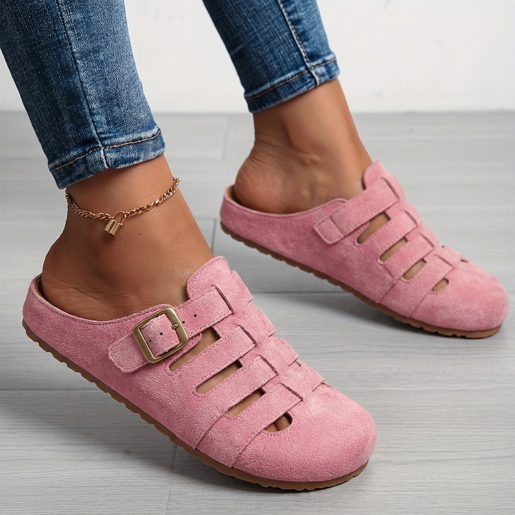 Lightweight women's comfort mule sandals with a slip-on design, great for casual, everyday wear.