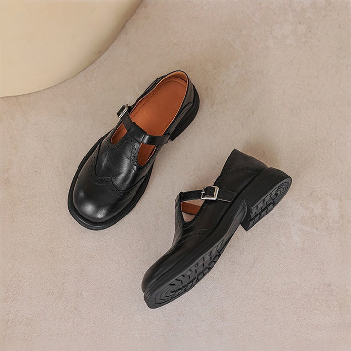 Everyday comfortable women's Mary Jane footwear. Classic buckle strap design, flat sole, great for walking.