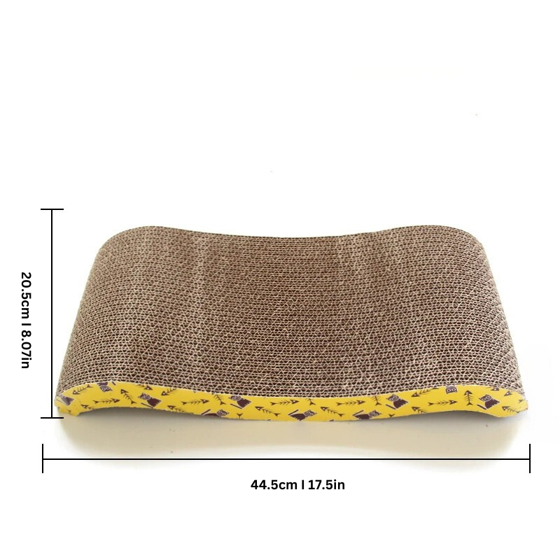 Comfortable cat lounger bed & scratch pad, providing a cozy spot for feline rest and essential scratching.