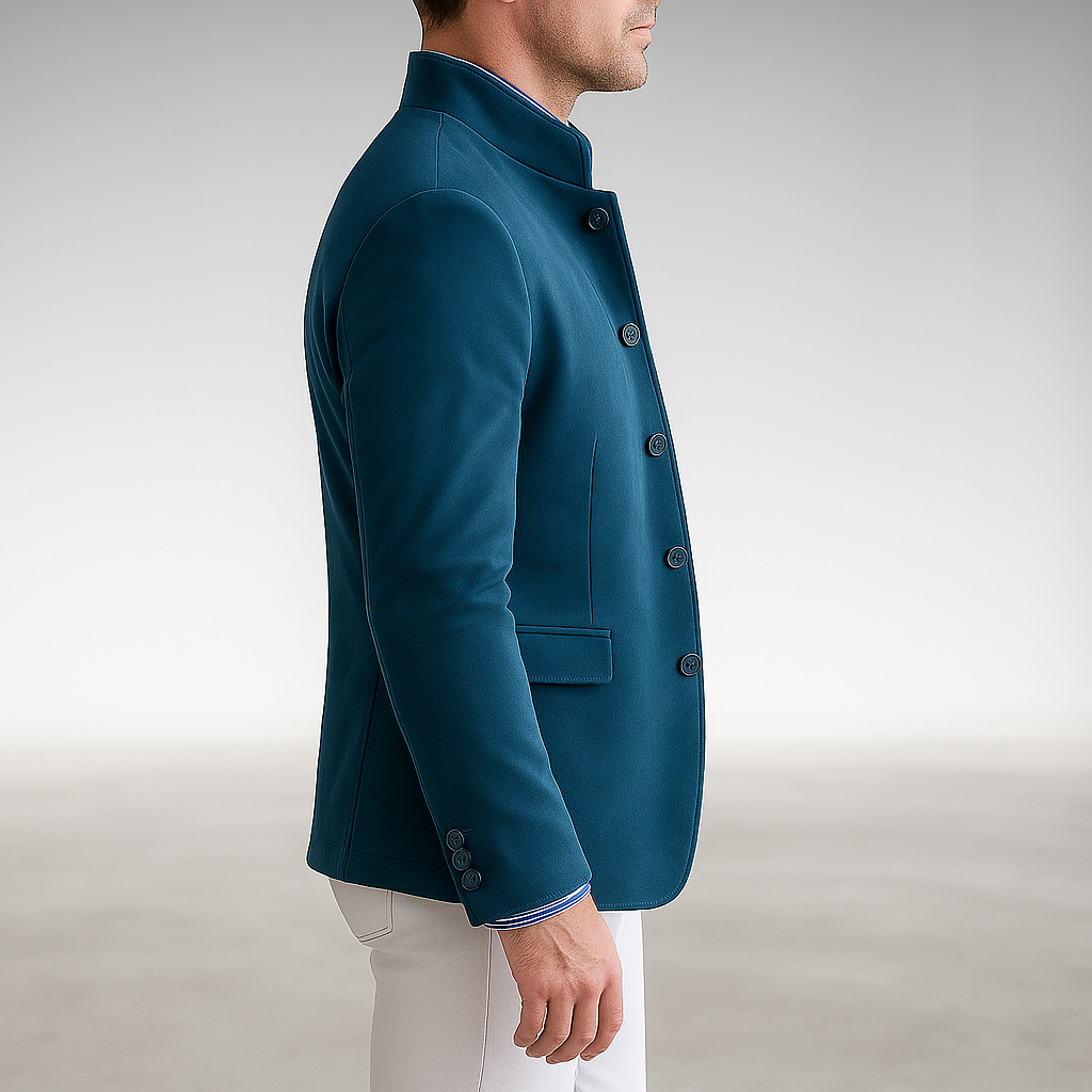 Warm men's casual button cardigan sweater, a modern knitwear choice for autumn & winter.