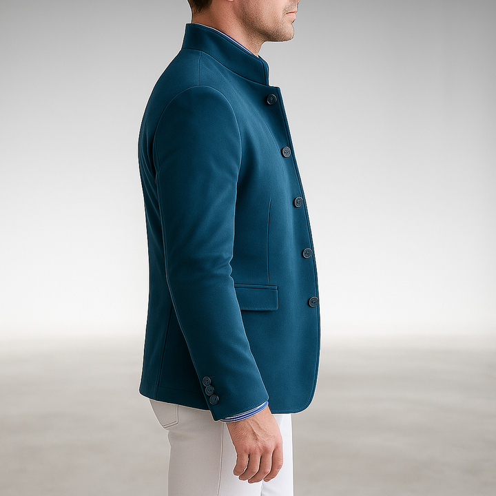 Warm men's casual button cardigan sweater, a modern knitwear choice for autumn & winter.