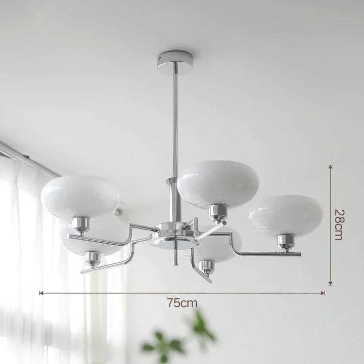 Elegant Bauhaus medieval chandelier with multiple light fixtures, perfect for home decor.