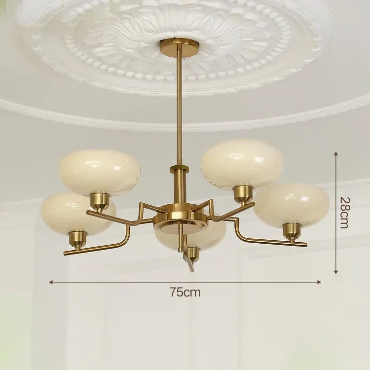 Elegant Bauhaus medieval chandelier with multiple light fixtures, perfect for home decor.