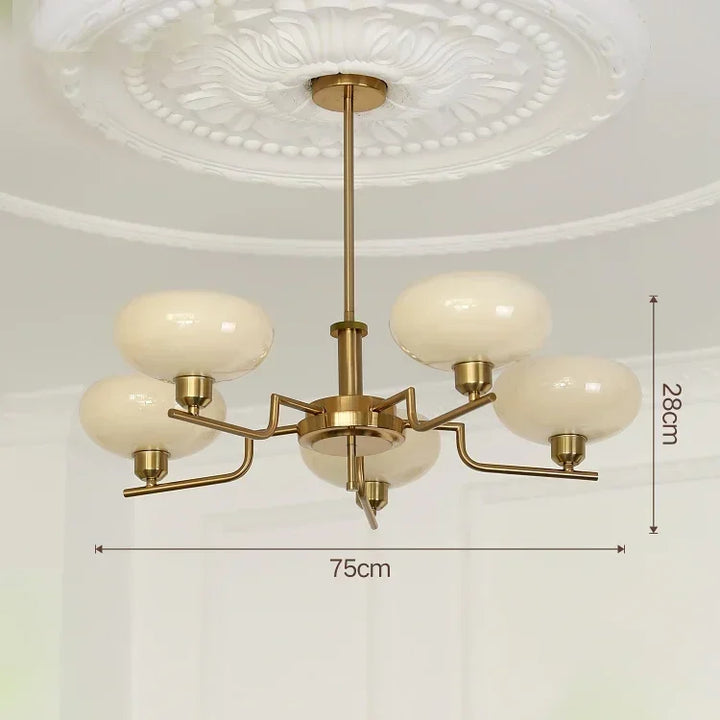 Elegant Bauhaus medieval chandelier with multiple light fixtures, perfect for home decor.