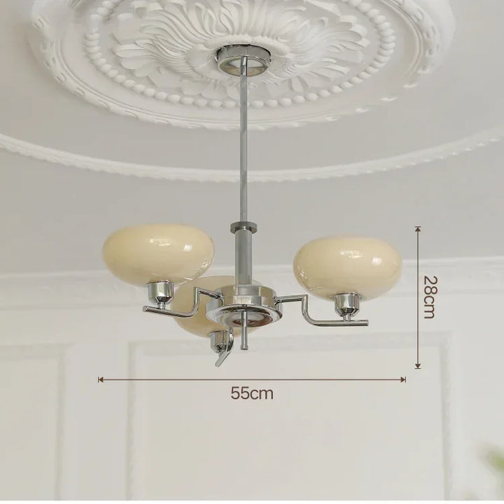 Elegant Bauhaus medieval chandelier with multiple light fixtures, perfect for home decor.