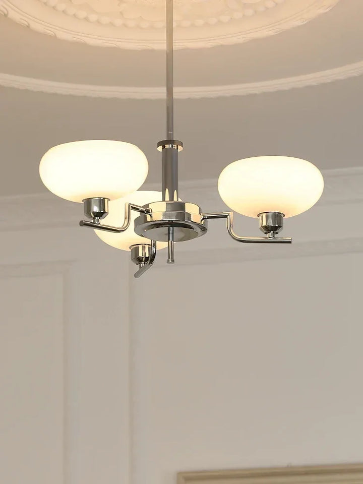 Elegant Bauhaus medieval chandelier with multiple light fixtures, perfect for home decor.