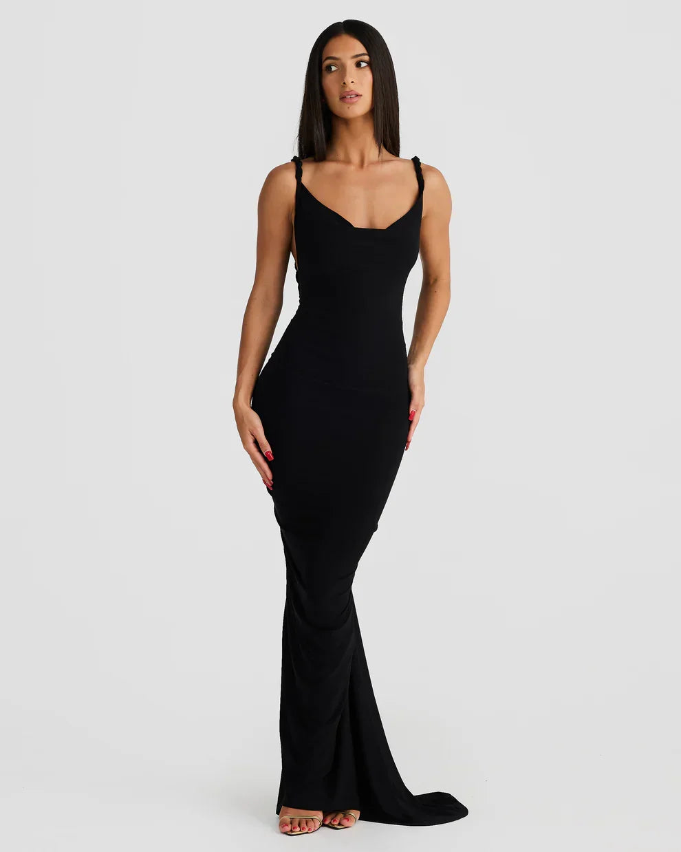 Versatile women's formal party maxi dress, elegant and comfortable for any special occasion.