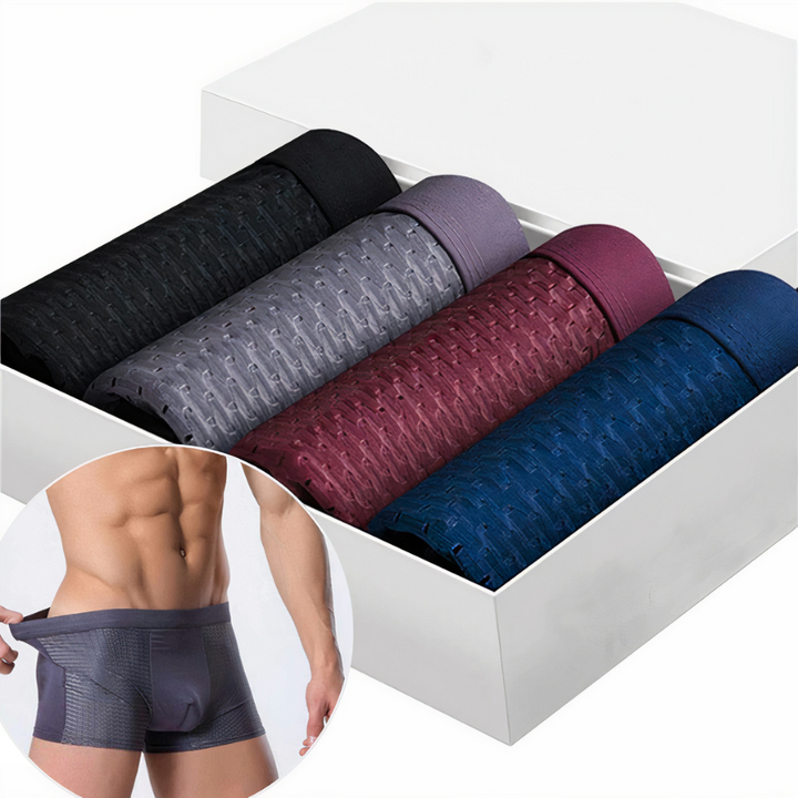 Men's 10-pack Ultra-Comfort Boxer Shorts for everyday wear. Breathable, durable underwear value pack.