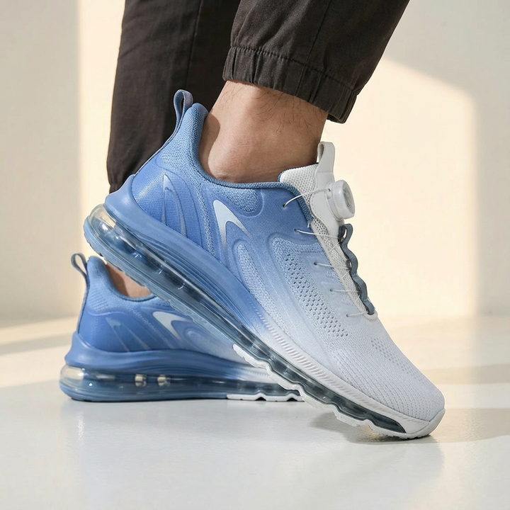 Men's active lace-up sports shoes with air cushion sole for ultimate comfort & support.