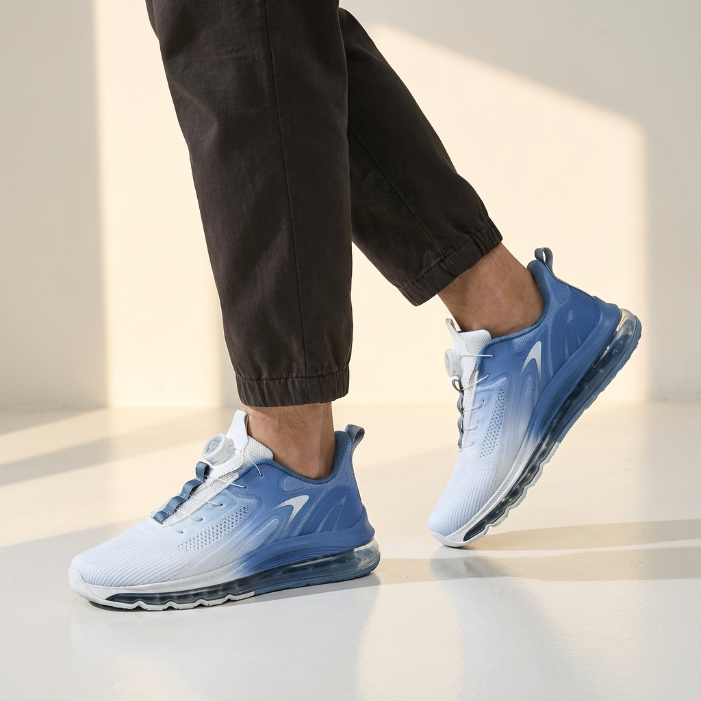 Men's athletic trainers with air cushion technology, perfect for running & walking.
