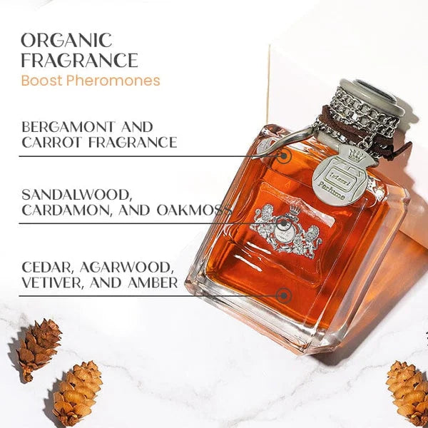Pheromone-infused men's fragrance, perfect for boosting confidence and attractiveness on any occasion.