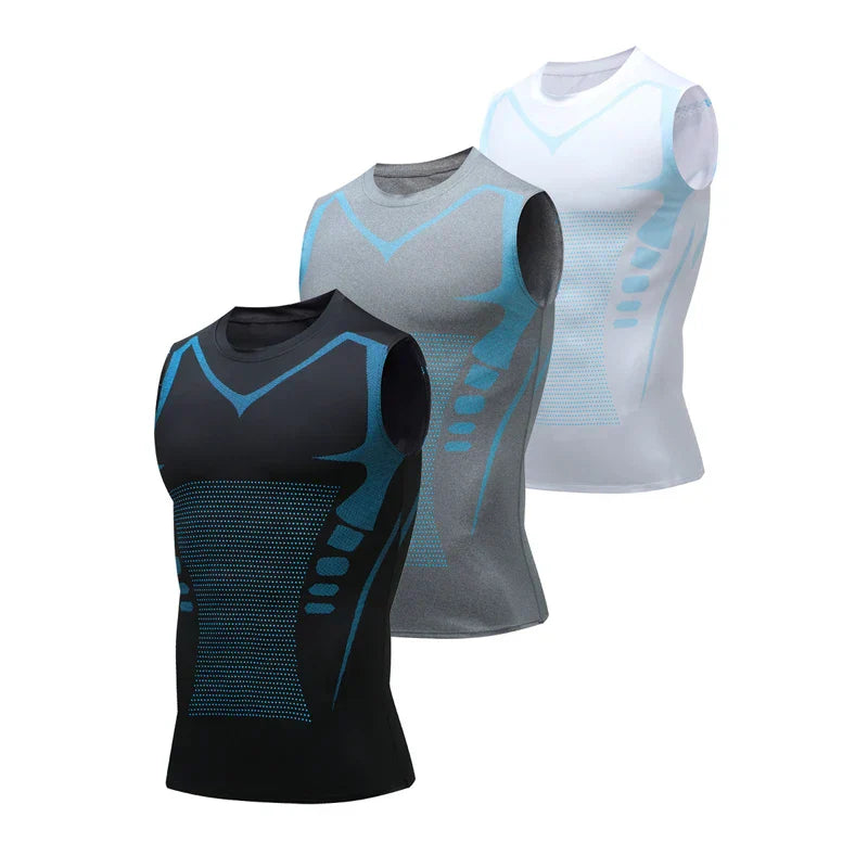 High-performance men's compression tank top, supportive fit for active lifestyles, essential fitness & gym gear.