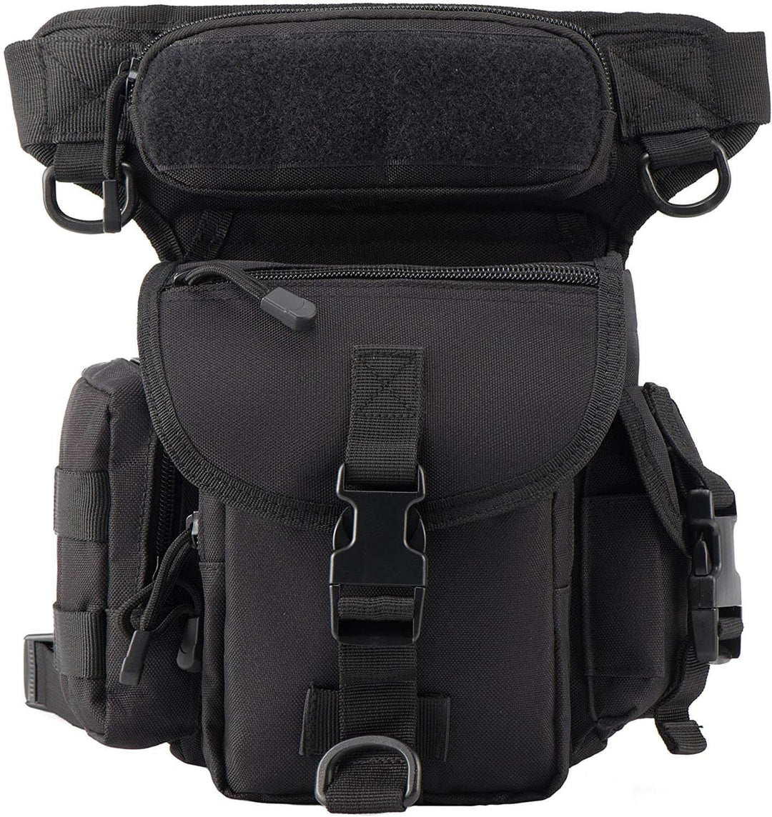 Tough men's tactical leg bag with durable Oxford fabric. Water-resistant, perfect for outdoor utility.