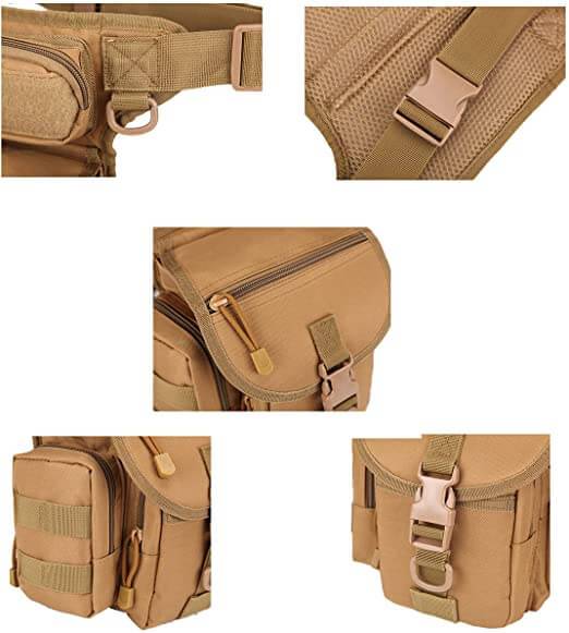 Utility men's drop leg bag, perfect for motorcycle rides. Water-resistant, ample storage, tactical design.