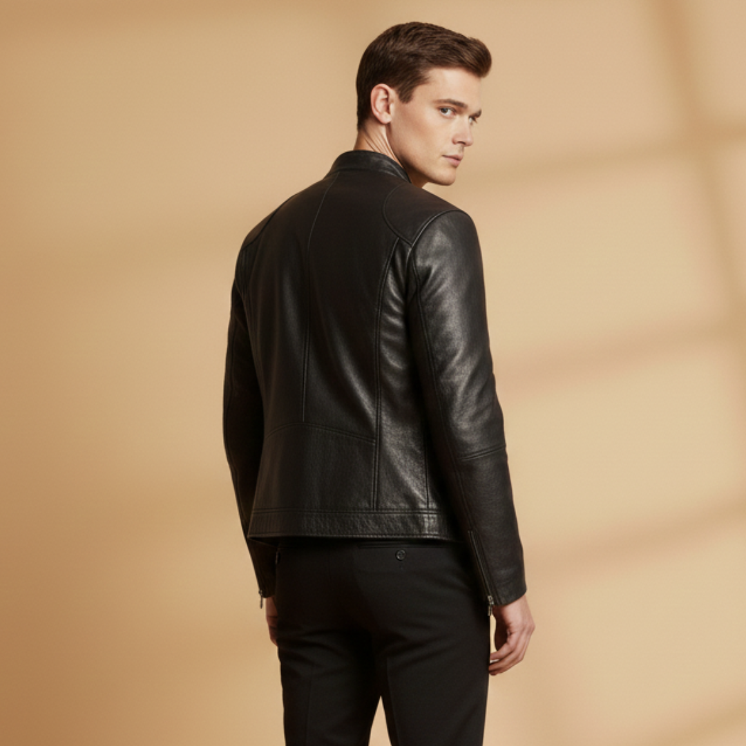 Versatile men's fall jacket, zip-front closure, practical multi-pocket features for daily use.