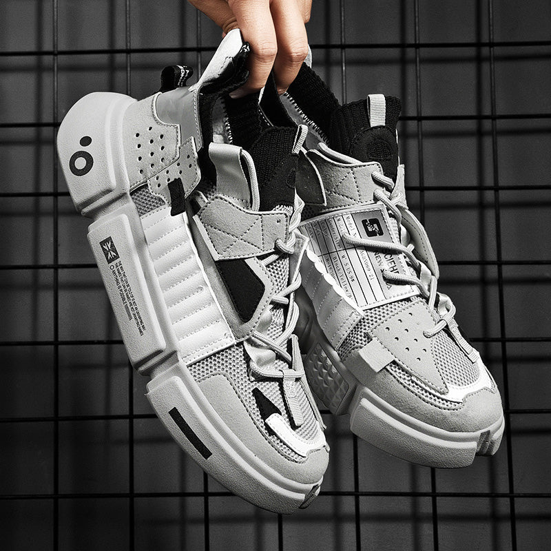 Spring/Autumn men's breathable mesh running shoes, designed for active comfort and daily wear.