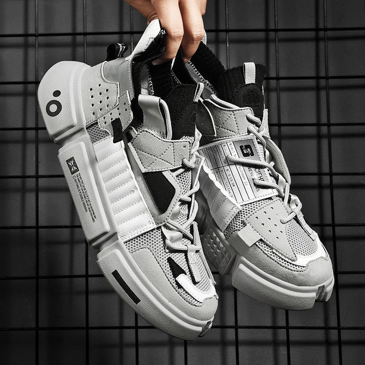 Spring/Autumn men's breathable mesh running shoes, designed for active comfort and daily wear.